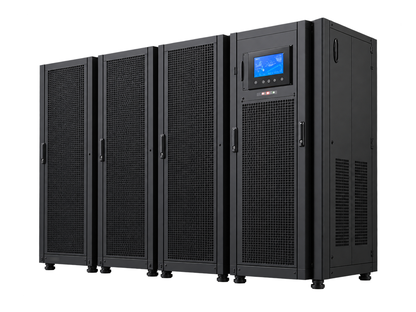 Sistema UPS trifásico en gabinetes modulares